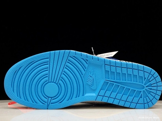 Cheap Off-White UNC Jordan 1 Powder Blue Air AQ0818-148 0706